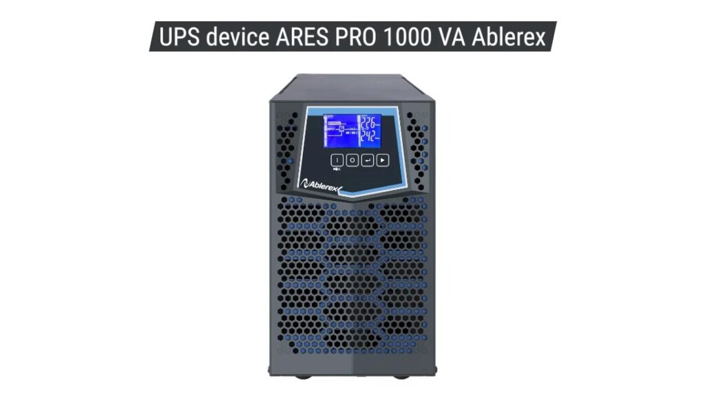 UPS device ARES PRO 1000 VA Ablerex UPS devices single-phase, three-phase UPS устройства Монофазни, трифазни, индустриални и модулни